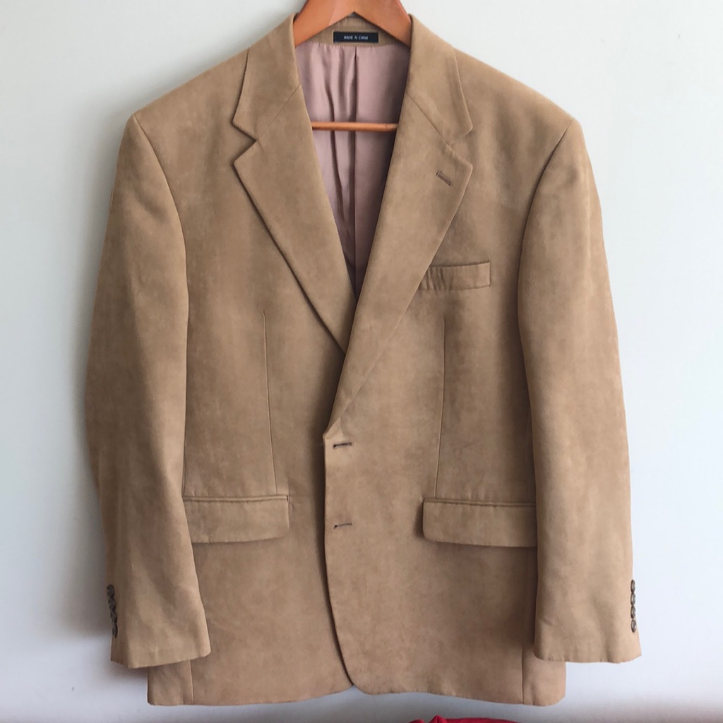 Ralph Lauren Tan Suede Sport Coat Jacket Blazer - 40r